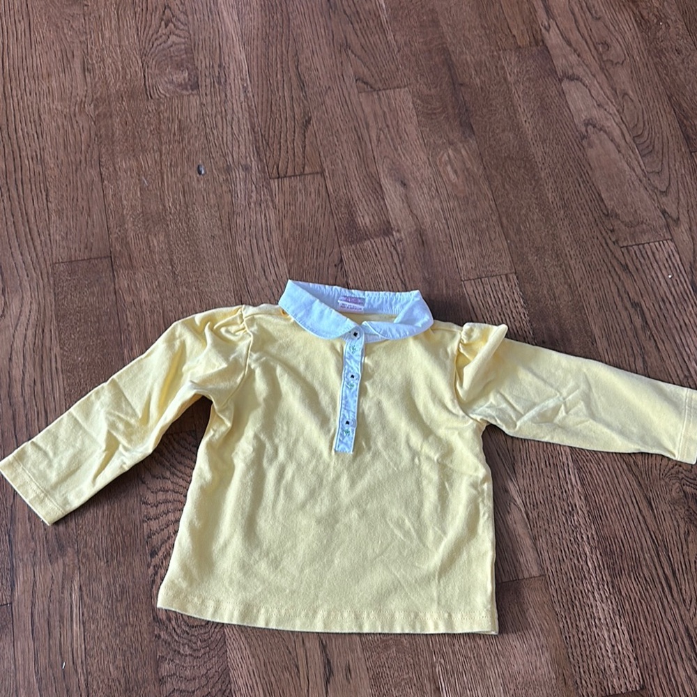Y2K Gymboree Yellow and White Button Down Shirt
